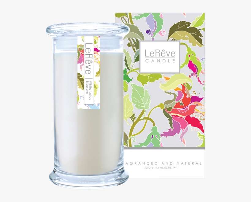 White Lotus Blossom Fragranced Natural Candle - Cylinder, transparent png download