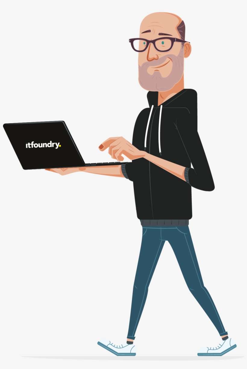 Walking With Laptop - Laptop, transparent png download