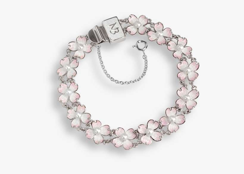 Nicole Barr Designs Sterling Silver Dogwood Bracelet-white - Nicole Barr "dogwood" Bracelet, transparent png download