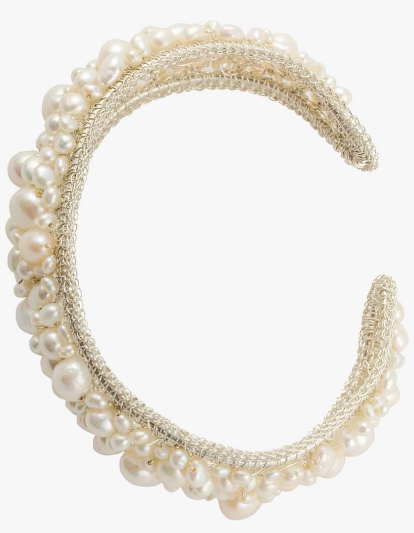 Strong Bangle With A Mosaic Of White Pearl - Rina Tairo, transparent png download