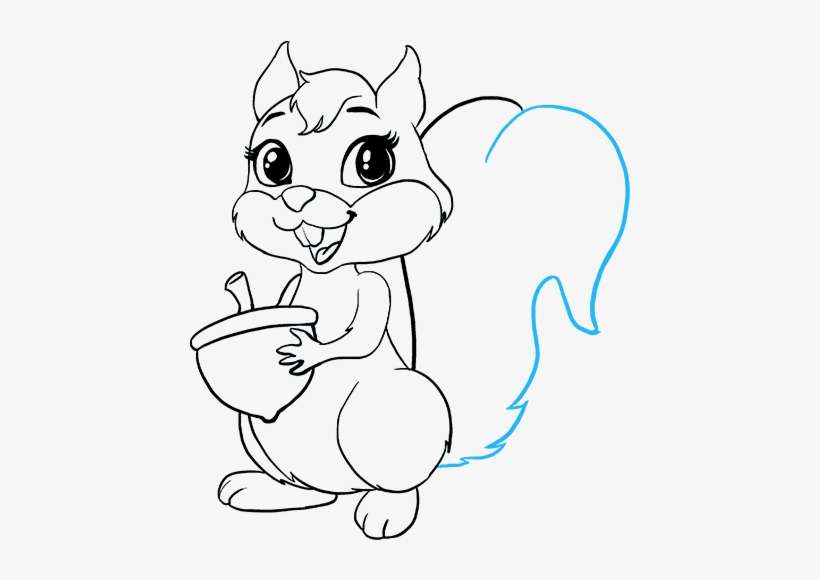 28 Collection Of Squirrel Drawing Pictures - Drawing, transparent png download