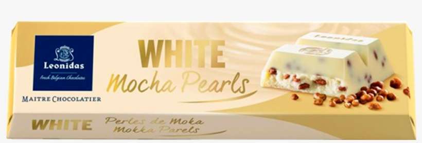 Batons White Chocolate Mocha Pearls Pack - Leonidas White Mocha Pearls, transparent png download