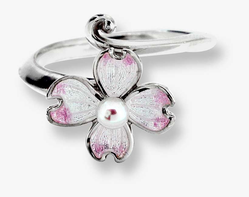Nicole Barr Designs Sterling Silver Dogwood Ring-white - White Dogwood Flower Ring, transparent png download