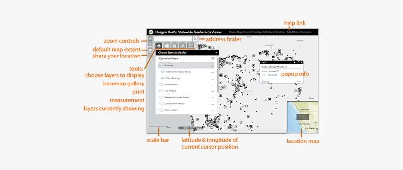Hazvu Interface - Oregon Department Of Geology And Mineral Industries, transparent png download