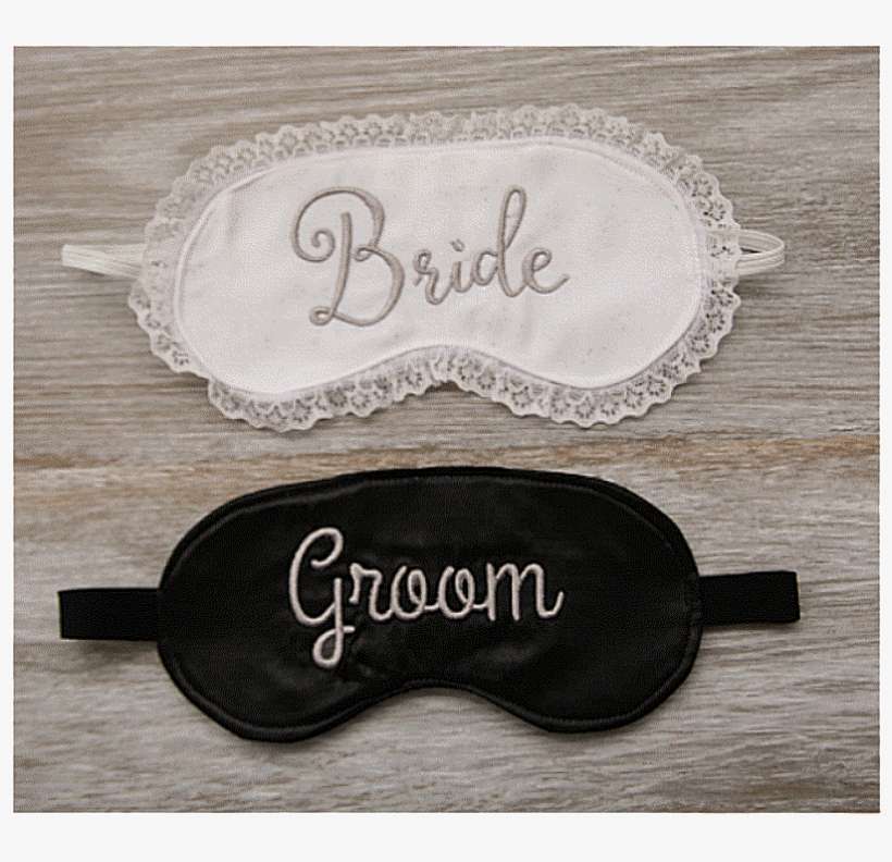 Bride & Groom Sleeping Mask Set - Label, transparent png download