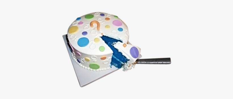 Gender Cake Sliced - Guess The Baby Gender Cake, transparent png download