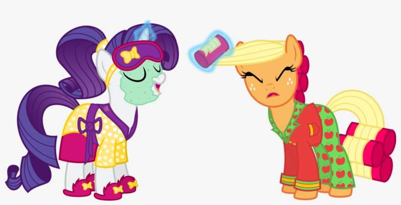 Claritea, Clothes, Facial Mask, Hair Curlers, Magic, - Rarity In Pajamas Mlp, transparent png download