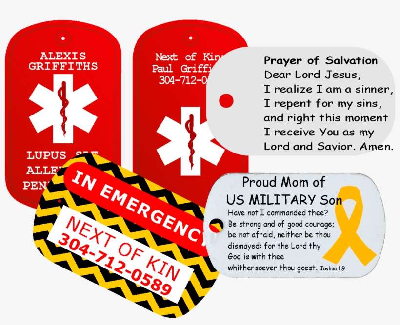 Medical Alert Tag / Dog Tag - Pink Emt, transparent png download