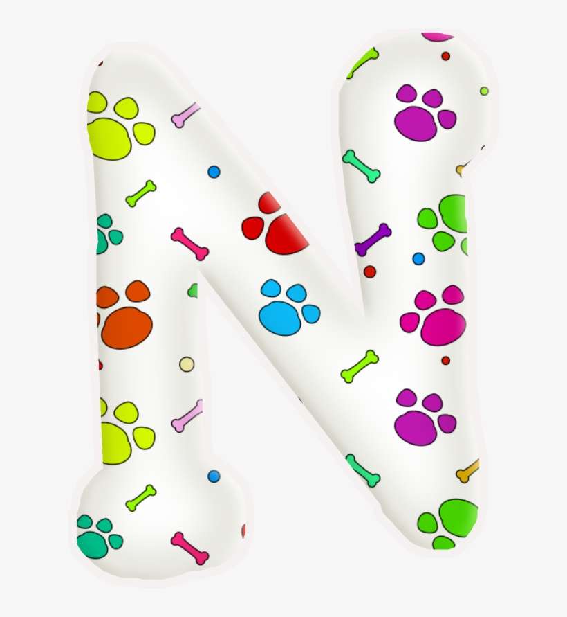 Alfabeto De Huellas De Perritos - Molde De Letras De Perritos, transparent png download