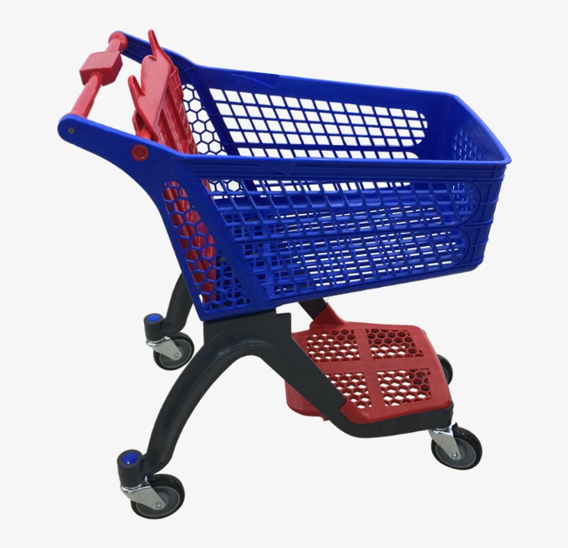 Bem-projetado Plástico 120l Mercado Dobrável Carrinho - Carrito Compra Plastico, transparent png download