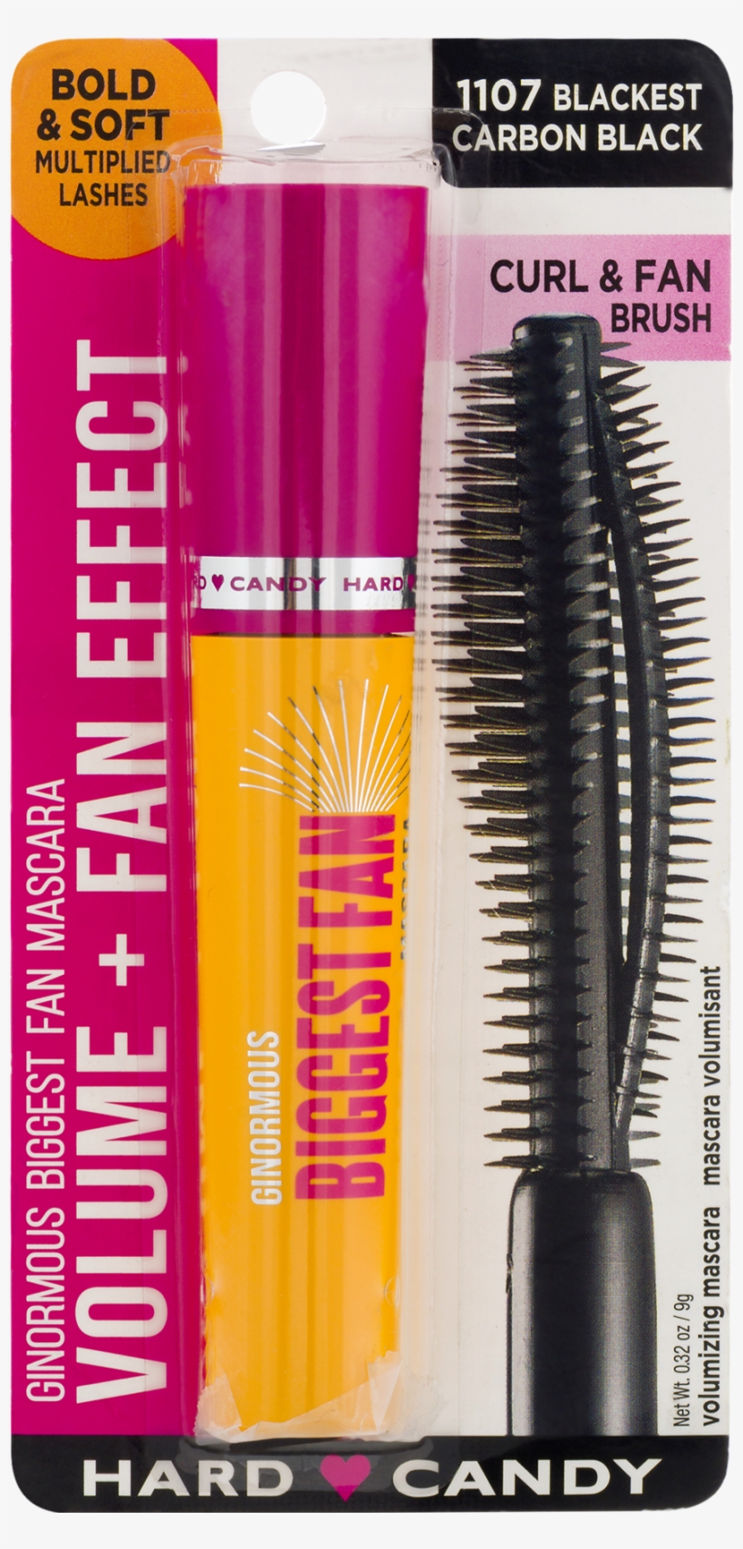 Hard Candy Ginormous Biggest Fan Mascara, Blackest - Hard Candy Ginourmous Biggest Fan Volumizing Mascara,, transparent png download