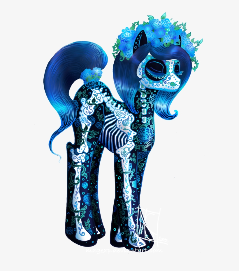 Magexp, Body Art, Dia De Los Muertos, Ponified, Safe, - My Little Pony Day Of The Dead, transparent png download