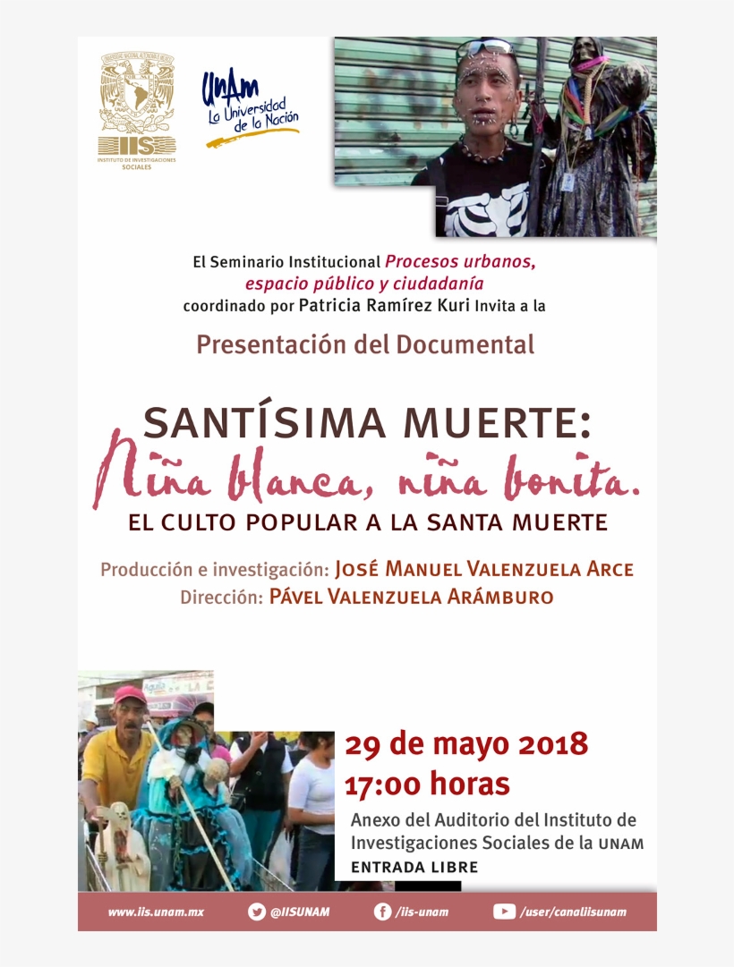 Proyección Del Documental “santísima Muerte - Flyer, transparent png download