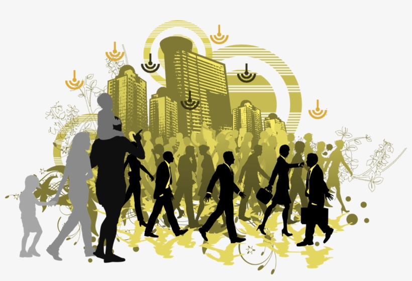 Crowd Of People Walking, transparent png download