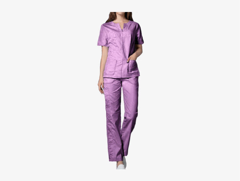Lavander Scrub Suit Set - White Scrub Suit, transparent png download