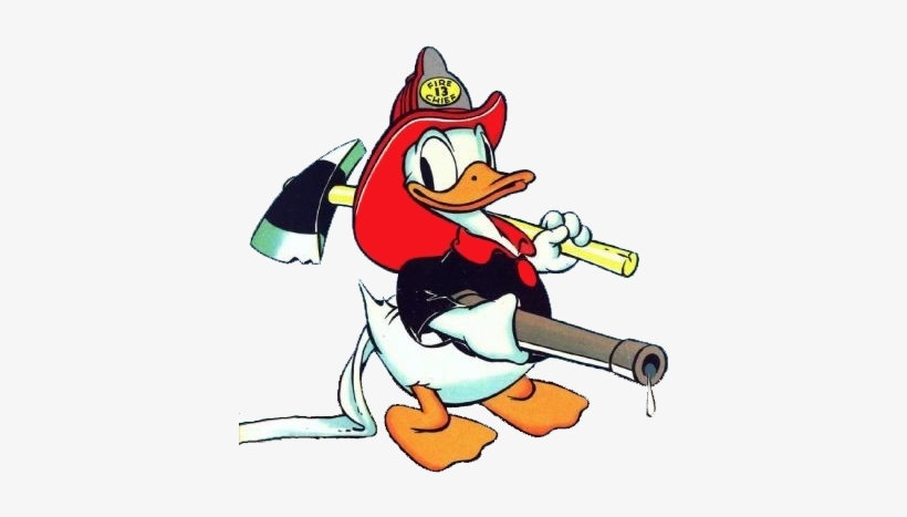 Donald Duck Fireman Clipart - Donald Duck Fireman, transparent png download