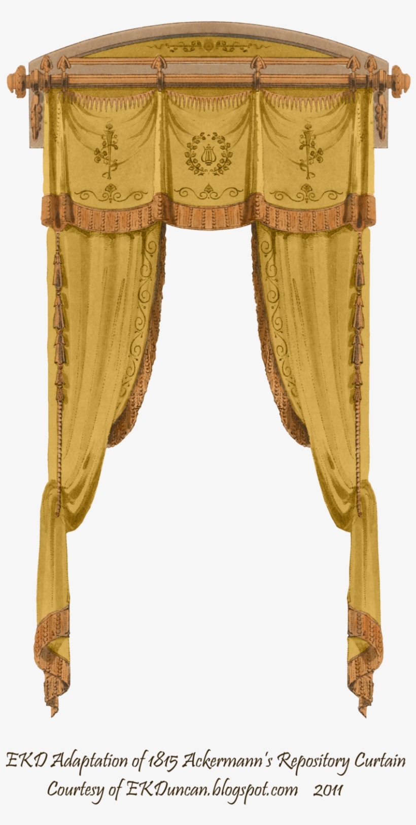 1815 French Curtain - Vintage Curtain Png, transparent png download
