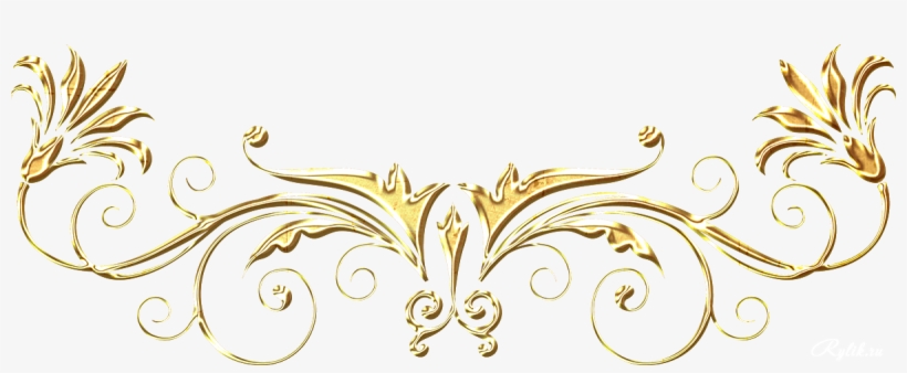 1446203611 Gold Ornaments Curls 13 - Золотой Орнамент Пнг, transparent png download