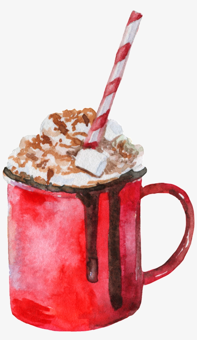 Hand Painted Winter Warm Coffee Png Transparent - Cup, transparent png download
