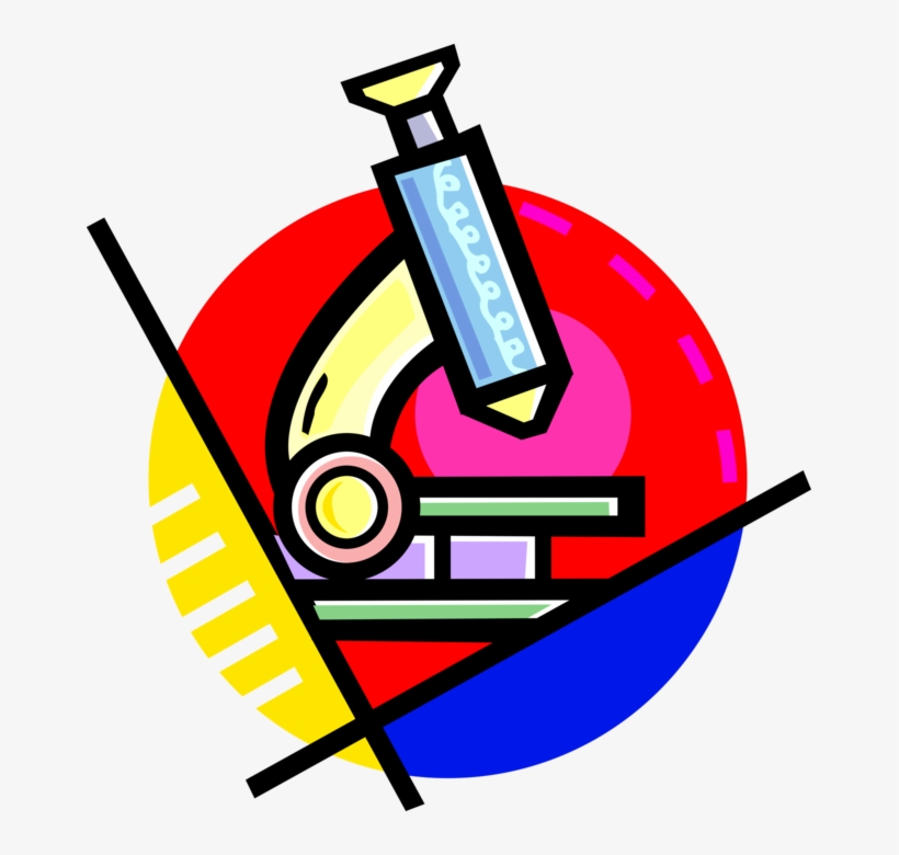 Vector Illustration Of Microscope Instrument Sees Objects, transparent png download