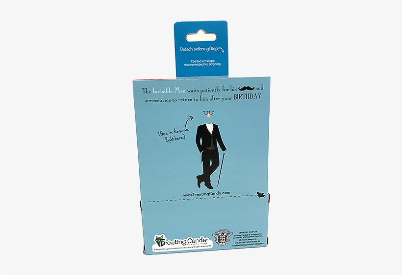 Treeting Cards "invisible Man" Birthday Greeting Card - Greeting Card, transparent png download