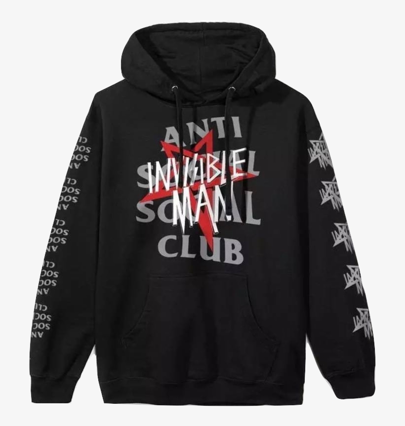 Anti Social Social Club X Invisible Man Hoodie - Anti Social Social Club Stressed Hoodie, transparent png download