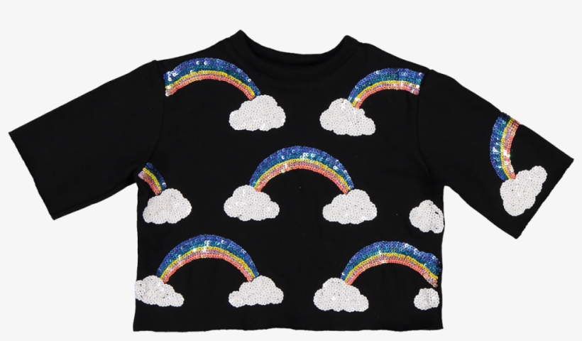 Caroline Bosmans Recovery Top Cropped Rainbow Sequins - Sweater, transparent png download