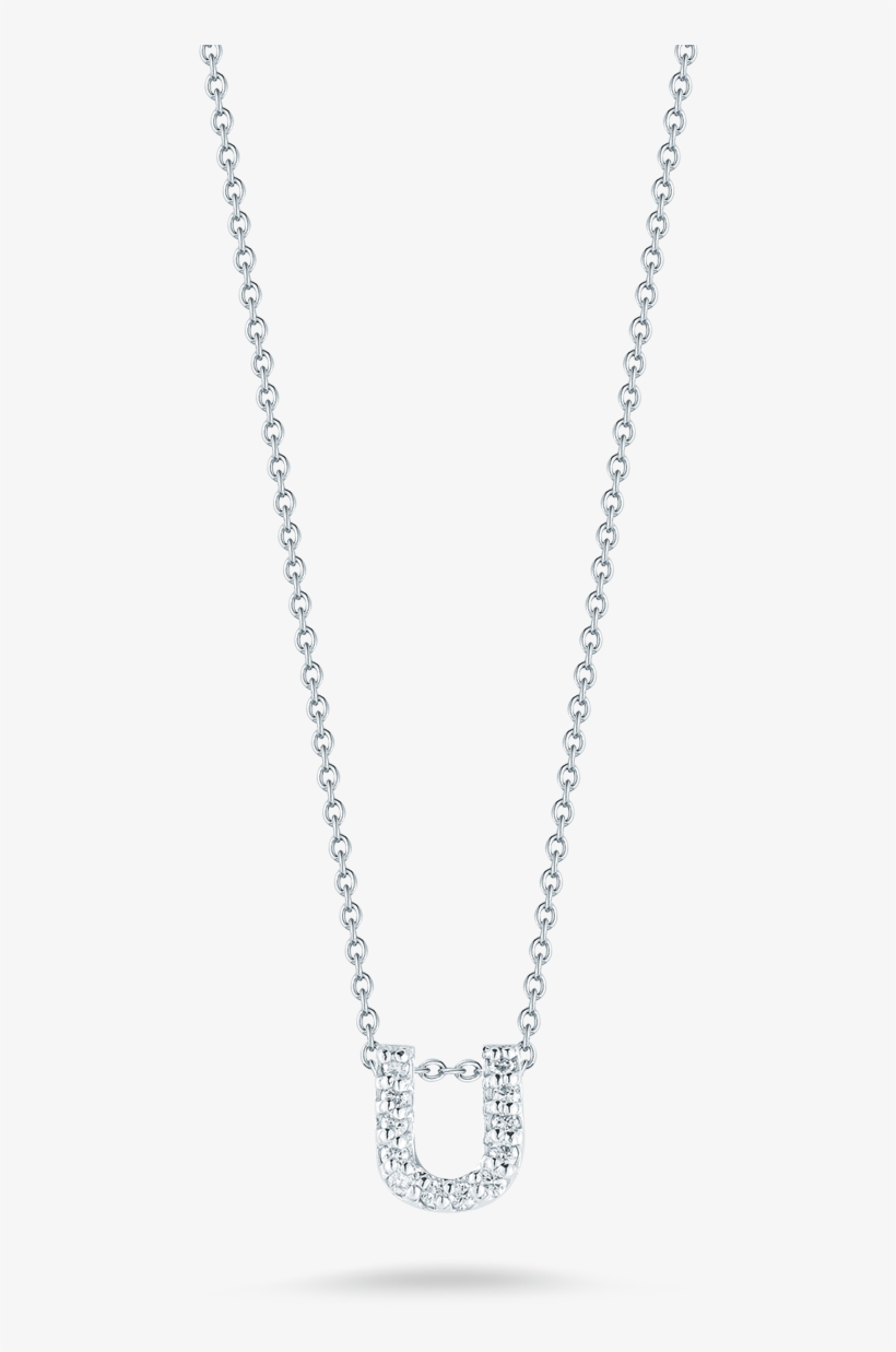 Tiny Treasures Love Letter U Pendant With Diamonds - Letter B Diamond Necklace, transparent png download