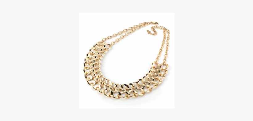 Isla Gold Chain Necklace - Simple Chunky Double Chain Necklace, transparent png download