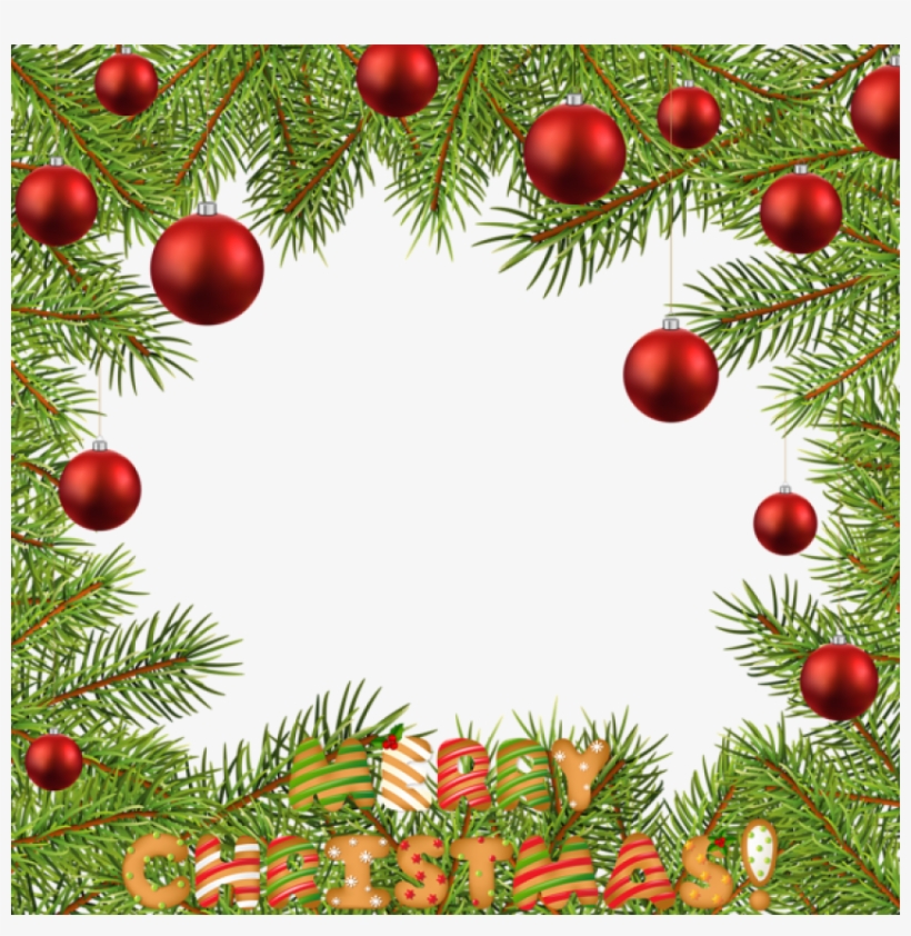 0, - Christmas Hearts Transparent Frame, transparent png download