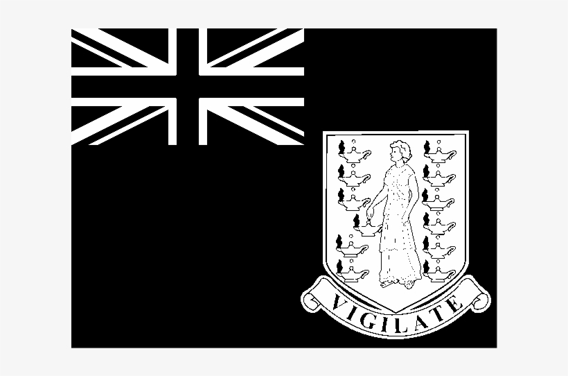 Flag Of Us Virgin Islands Logo Black And White - Flag, transparent png download