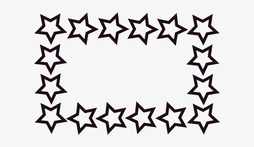 Star Clipart Black And White Border, transparent png download