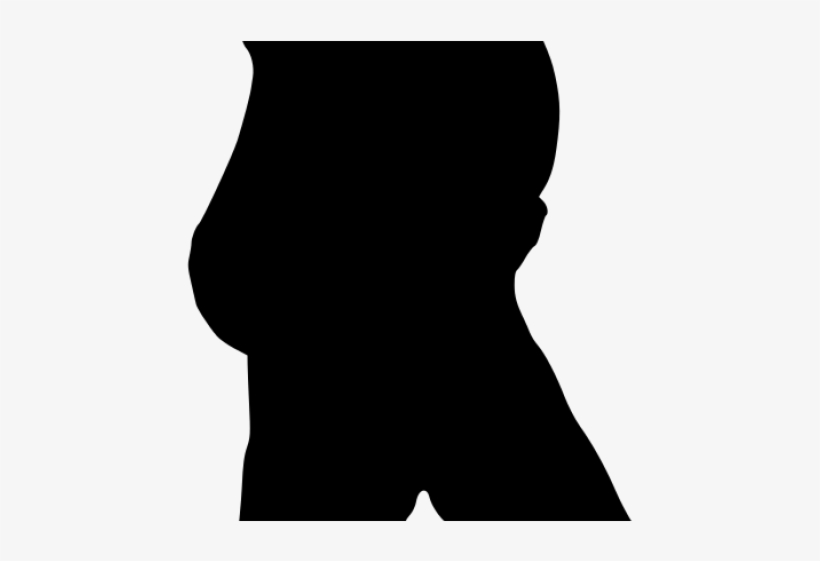 Pregnant Woman Silhouette - Silhouette, transparent png download