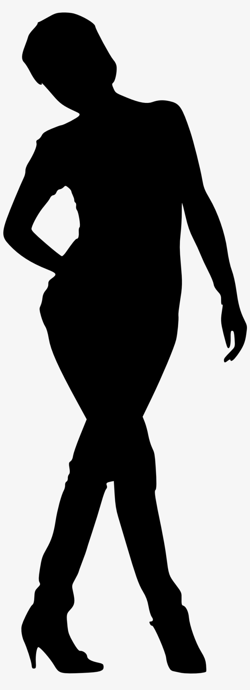 Free Download - Silhouette Line Of Women Transparent, transparent png download