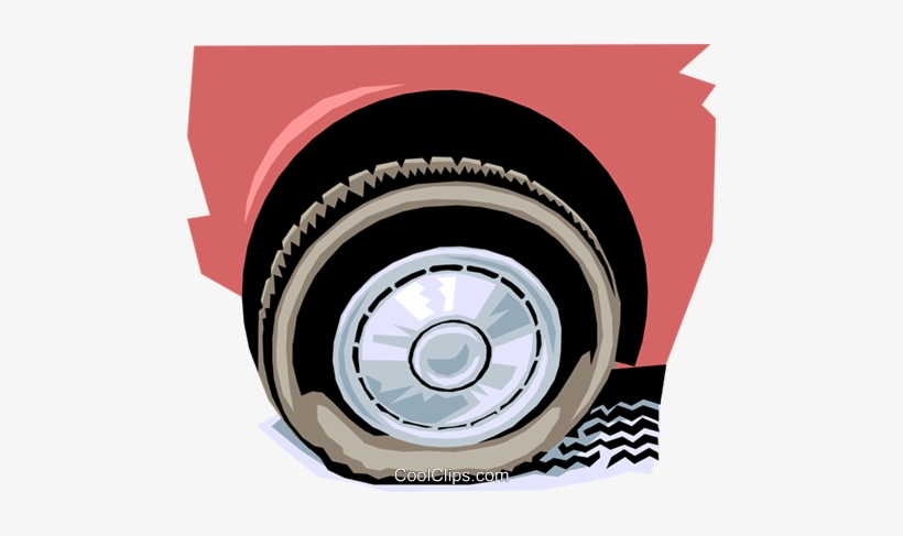 Flat Tire Royalty Free Vector Clip Art Illustration - Tire, transparent png download