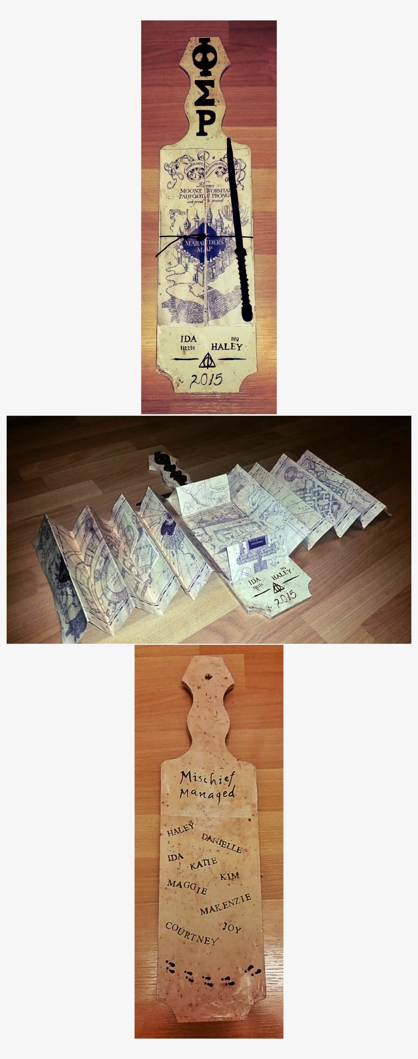 Marauders Map Sorority Paddle - Canvas, transparent png download