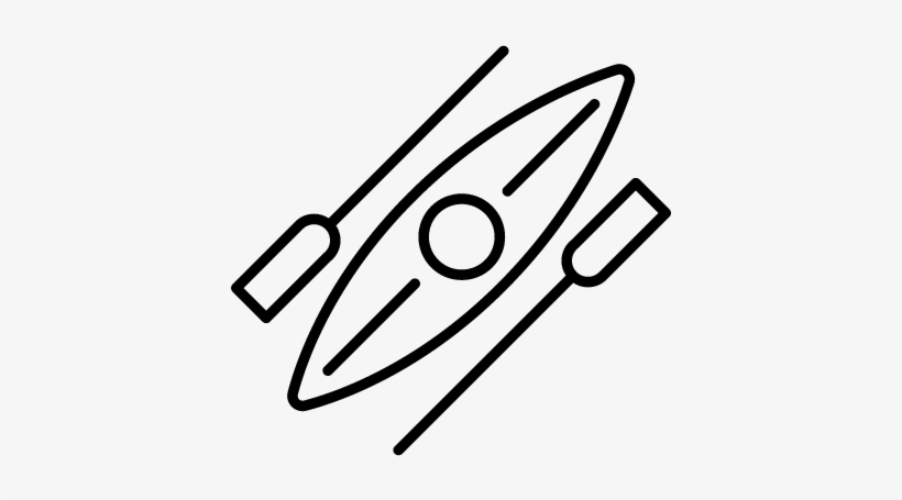 Kayak Top View Vector - Outline Of A Kayak, transparent png download