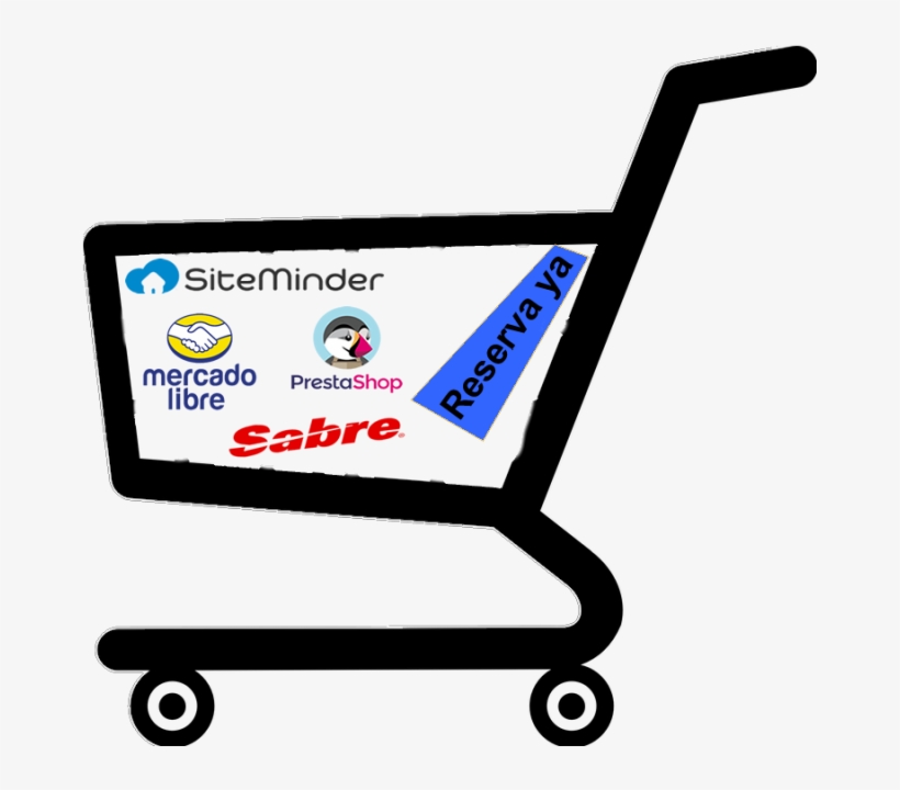 Carrito De Compras O Motor De Reservas Online - Shopping Cart Black White Clip Art, transparent png download