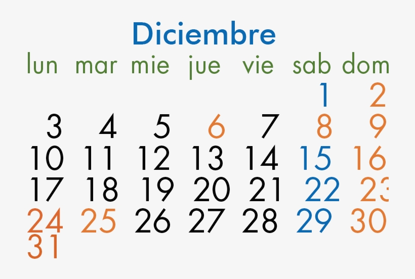 Calendario Laboral 2018 Diciembre - Imagenes De Calendario Diciembre 2018, transparent png download