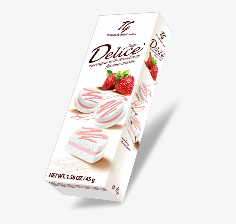 Con Crema De Fresa - Tago Beza Z Kremem Truskawkowym, transparent png download