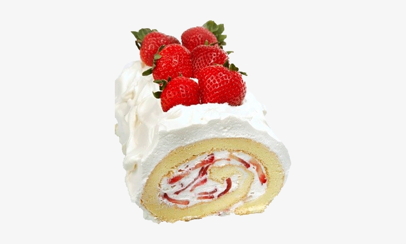 Rollo De Fresa Ingredientes - Straw Short Cake Rolls, transparent png download