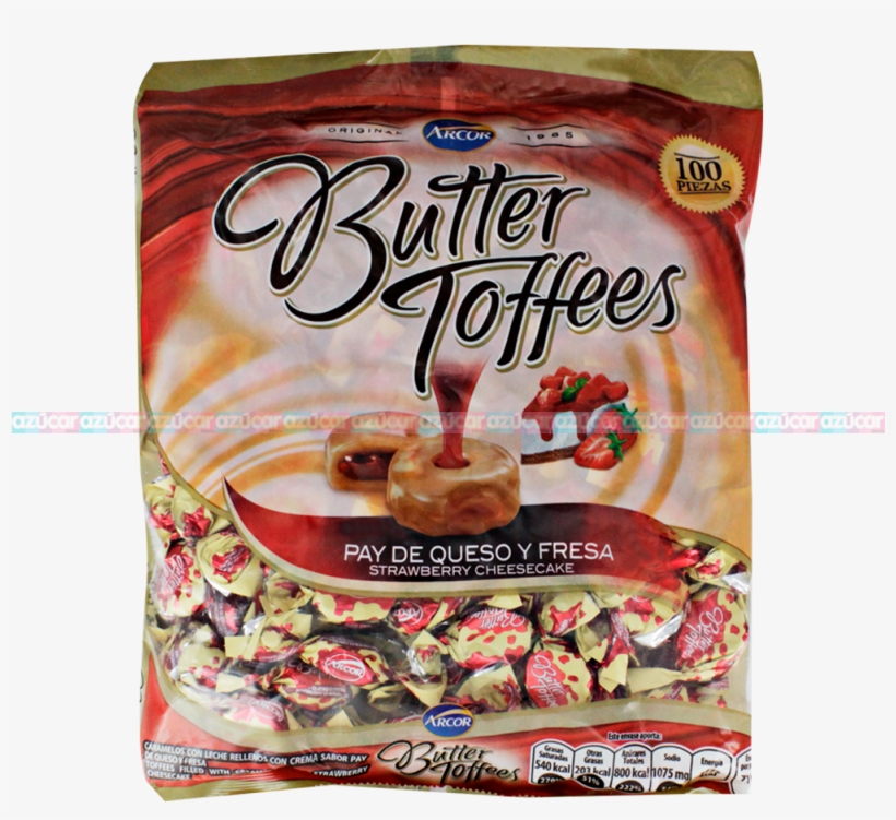 Arcor Butter Toffees Pay De Queso Fresa 12/100 Arcor - Bala Butter Toffees Mousse De Maracujá Pt 600g Arcor, transparent png download