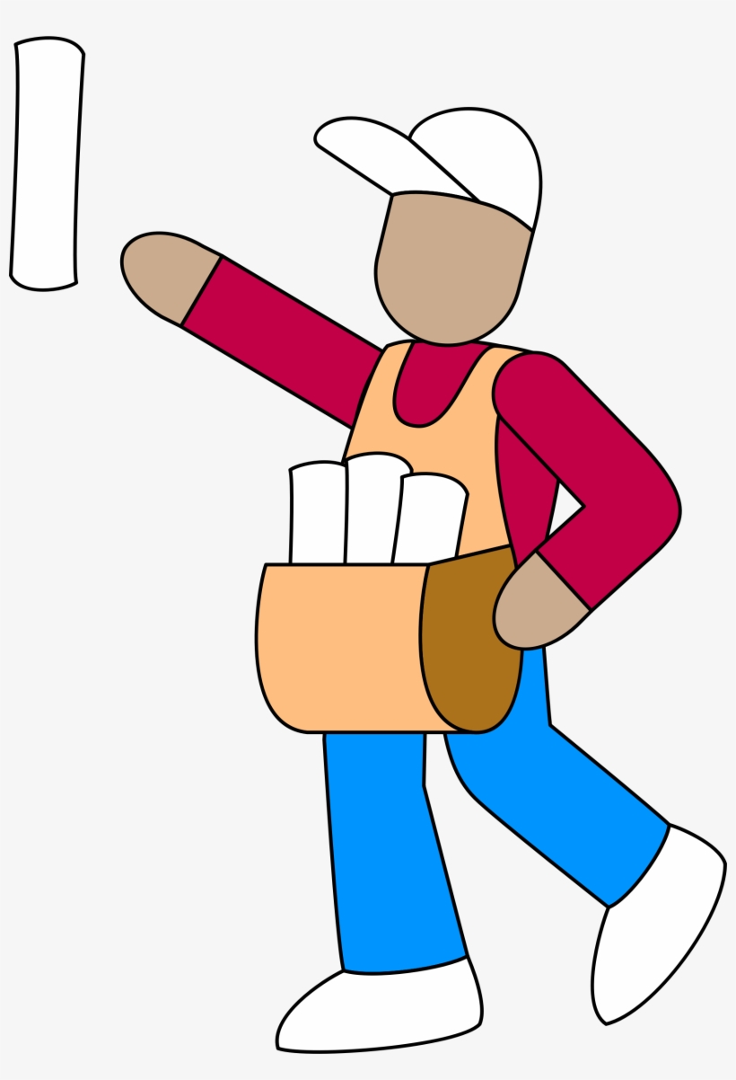Big Image - Paper Boy Clipart, transparent png download