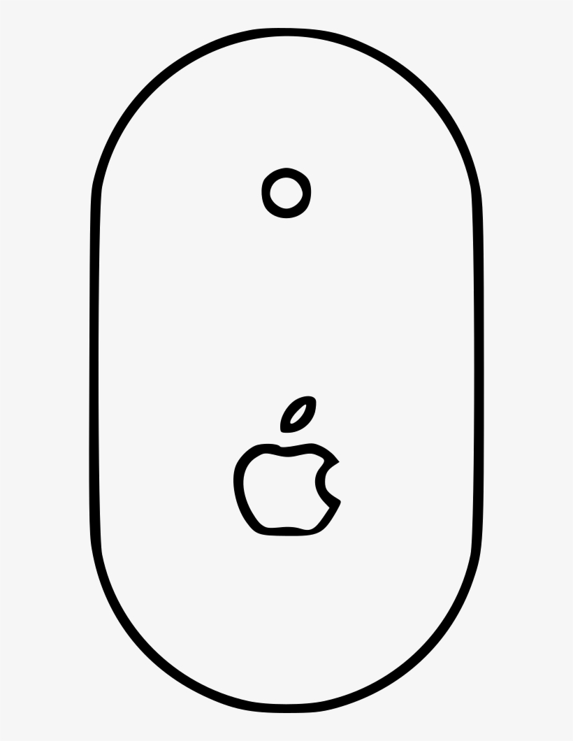 Apple Mighty Mouse - Line Art, transparent png download
