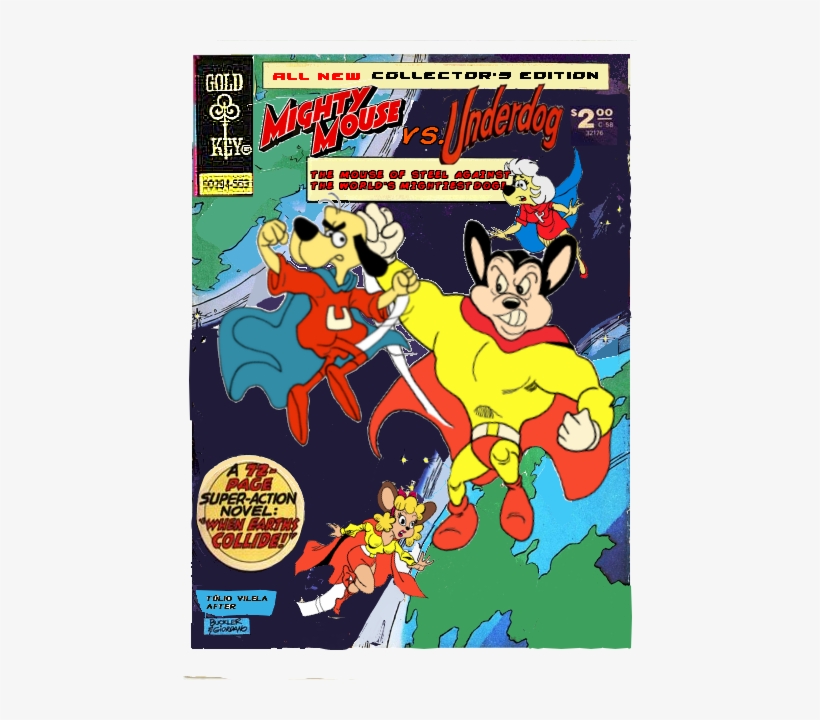 Mighty Mouse Versus Underdog - Cartoon, transparent png download