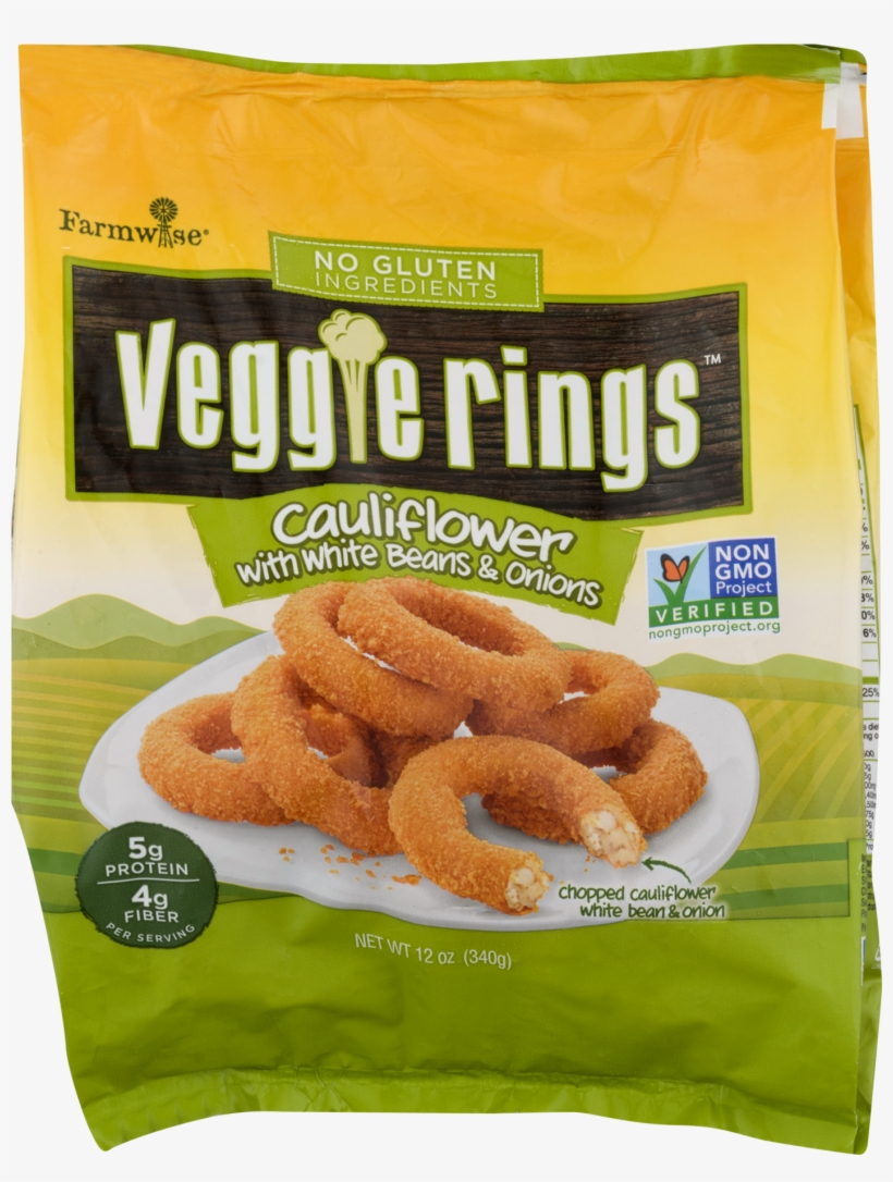 Farmwise Veggie Rings Cauliflower With White Beans - Cauliflower White Bean Onion Rings, transparent png download