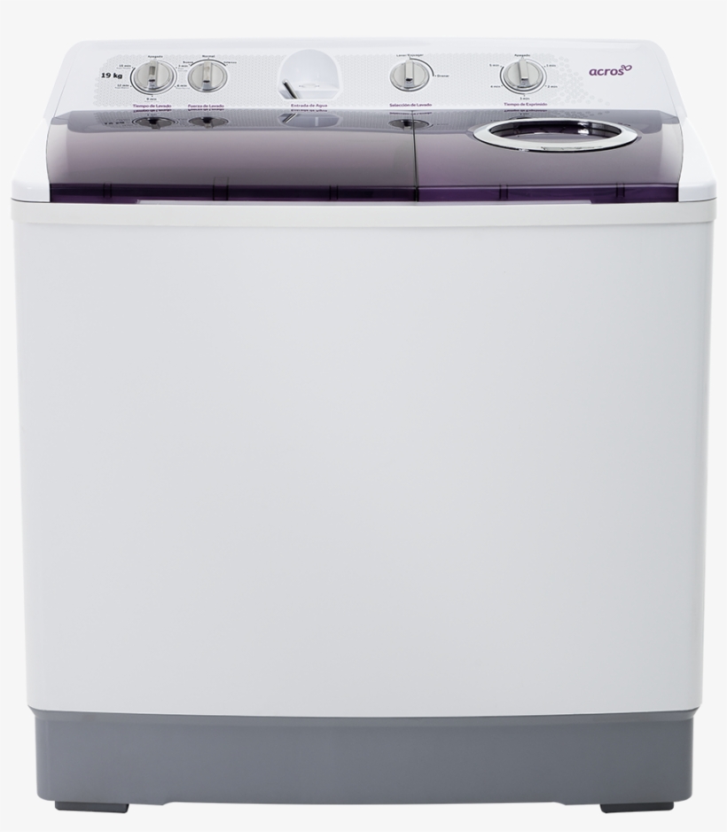 Lavadora Dos Tinas, 19 Kg - Lavadora Acros 19 Kg Dos Tinas, transparent png download