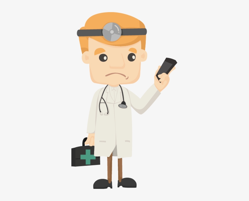 Cartoon Of A Doctor Upset The Program Is Expired - Physician, transparent png download