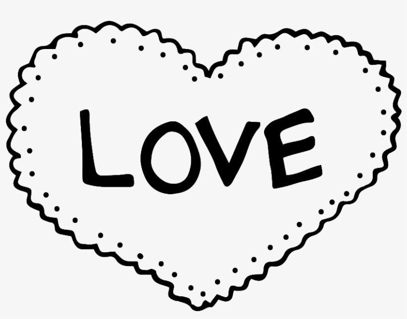 Download Black And White Hand Drawn Heart Shaped Love Vector ...