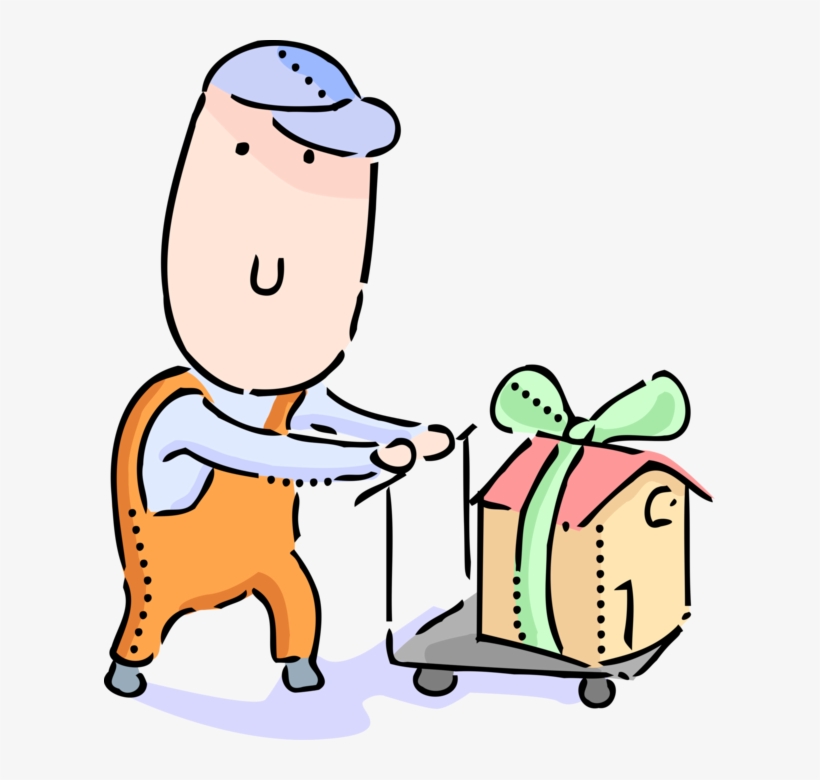 Vector Illustration Of Construction Worker Delivers, transparent png download